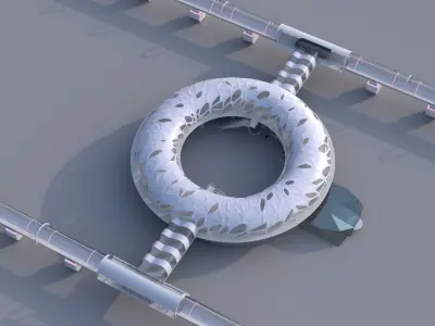 Hyperloop Concept Station 3D model