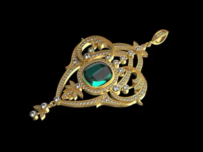 Women Luxury Pendant N3 3D print model