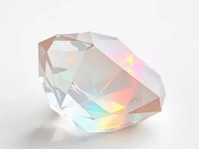 Prismatic Gem model pack Low-poly 3D model