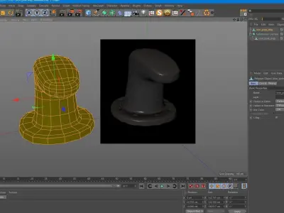 Iron pole ship Low-poly 3D model