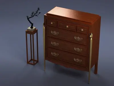 cabinet cabinet wardrobe sofa bed table bookshelve 3D model