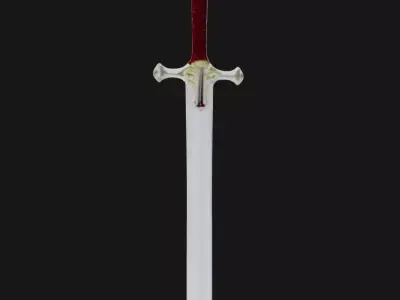 Low Poly Medieval Sword Game Ready Stylized Weapon 3D print model