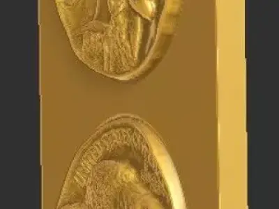 Native American coin Relief for3D Printing 3D print model Free 3D print model