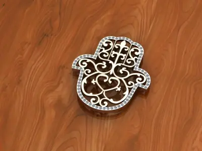 Hamsa pendant 3D print model