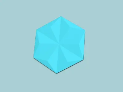 Hexagonal Wall Panel A23 Star - Interior Design Decoration 3D print model
