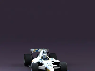 Man in formula car 0865 3D Print Ready 3D print model