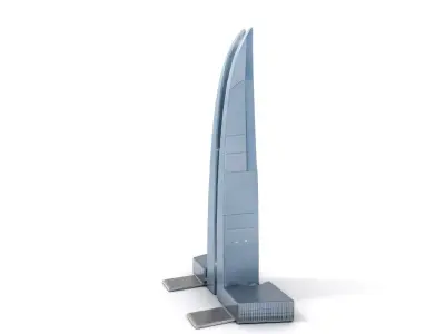Modern Skyscraper Architecture model pack Low-poly 3D model