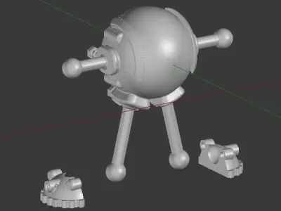 Robox robot with head and arms 3D print model