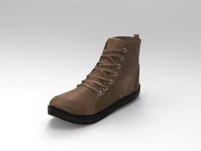 Low polygon Boot ready for game Low-poly 3D model