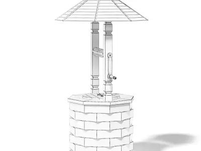 Decorative Well 3D Model 3D model