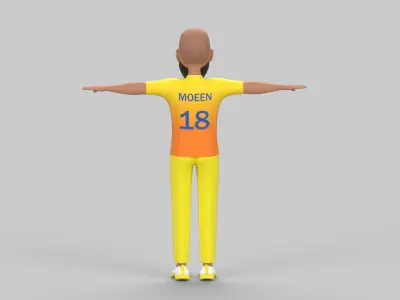 Moeen Ali 3D model