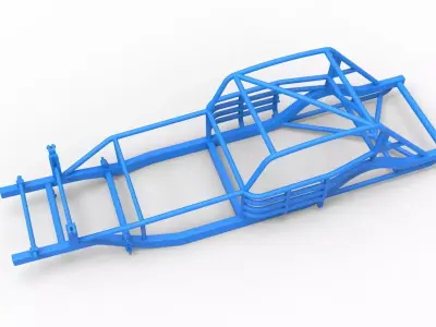 Frame of Vintage Asphalt Modified stock car Scale 1 to 25 3D print model