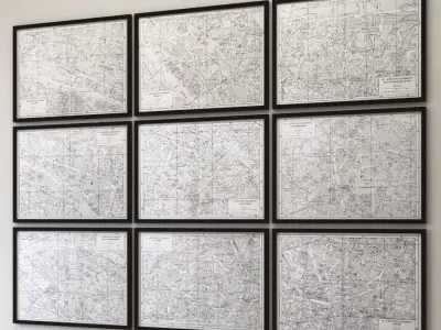 RH PARIS ARRONDISSEMENT MAP 3D model