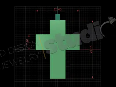 Simple luxury beautiful christian cross design 3d model Free 3D print model