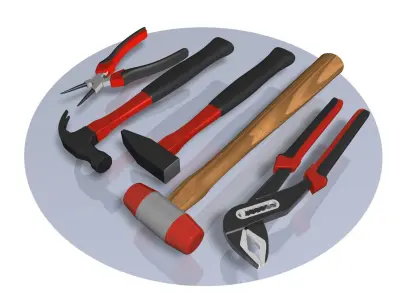 Tools instruments set 3D model