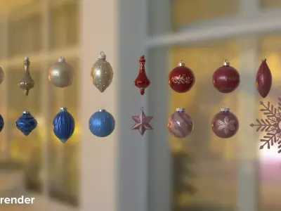 Christmas Ornaments 3D model