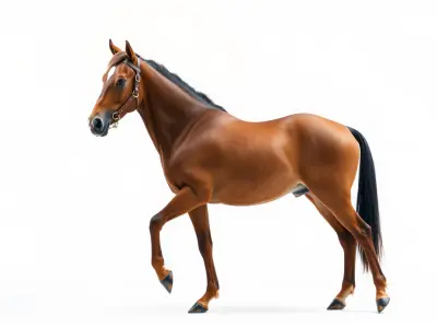 Bay Tennessee Walker Horse 3D Model Low-poly 3D model