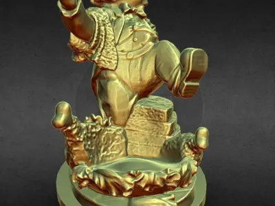 wine bottle holder waiter 3D print model