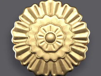 5 Flowers Ornamental Pack 5 3D model