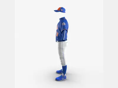Baseball Player Outfit Mets 2 3D model