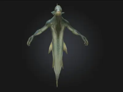 Serpent Shade Mysterious Snake Creature Model  3D model