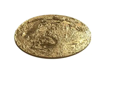 moon carved decor Bas-Relief Set  3D print model