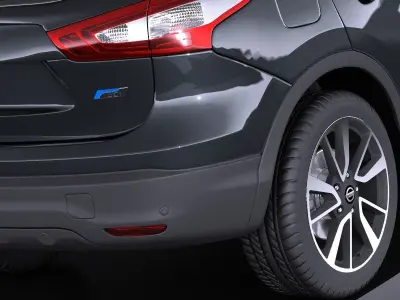 Nissan Qashqai 2016 VRAY 3D model