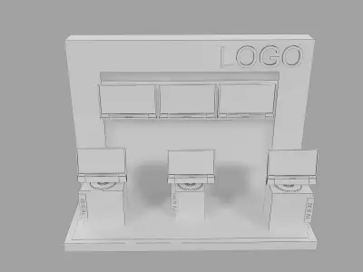 Booth Exhibition Stand a432 3D model