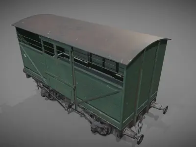 Cattle Car Low-poly 3D model