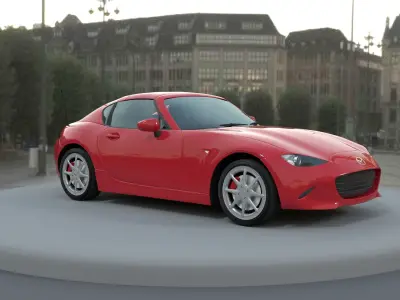 Mazda mx 5 hardtop unity 3d cycles ready 3D model