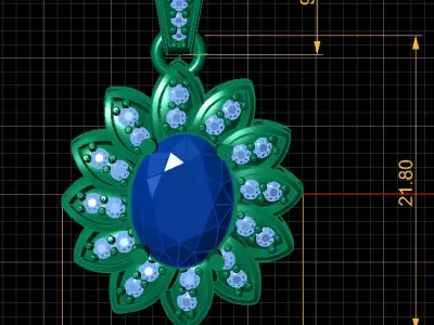 HUITAN GORGEOUS PENDANT 3D PRINTABLE MODEL  3D print model