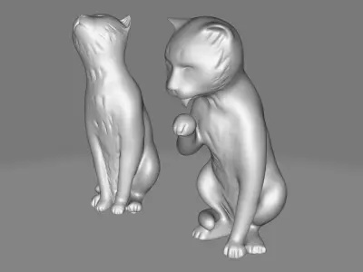 Black Mears Non-skid Bookends Animal 3D model