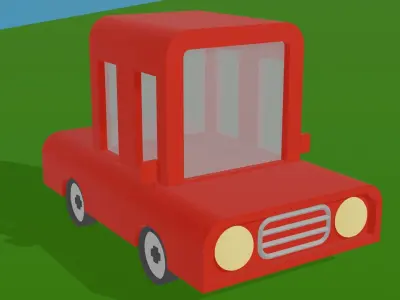 Car cartoon Game Low-poly 3D model