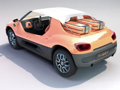 Volkswagen baggy Up Low-poly 3D model