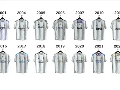 Real Madrid T-shirt Pack 3D model