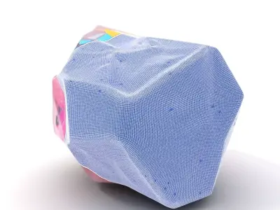 Pink Gemstone Crystal model pack Low-poly 3D model