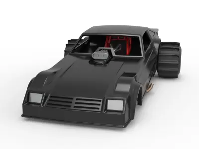 Vintage Funny Car for Sand drag racing Scale 1 to 25 3D print model