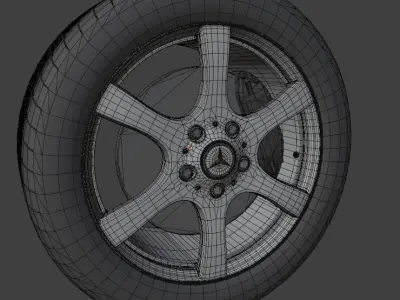 Audi Tyre and Alloy 3D model