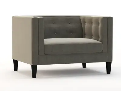 Creat And Barrel Aidan Tufted Club Chair 3D model