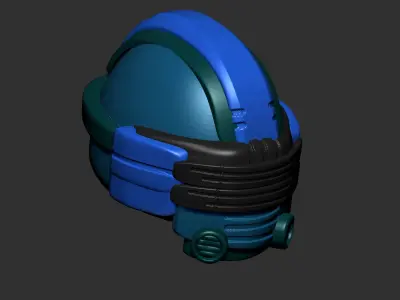 helmet high poly sculpt 3d printable ver 7 3D model 3D model 35