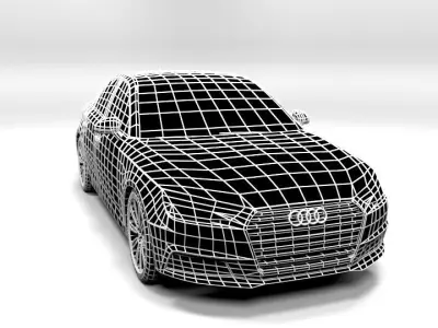 AUDI A4 2016 4D LOWPOLY Low-poly 3D model