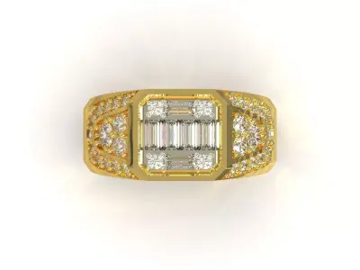 Luxury Mens stl 3dm Ring model mr0292 3D print model