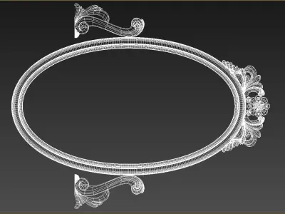 Oval Mirror Frame 3D model