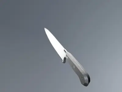 Kitchen Knife 3D Low-poly PBR model Free low-poly 3D model