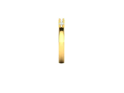 Band 3dm Render Details gold five stone diamond ring 3D print model