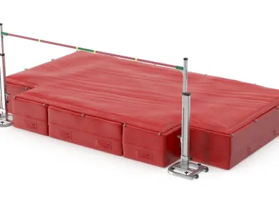 High Jump Mat Low-poly 3D model