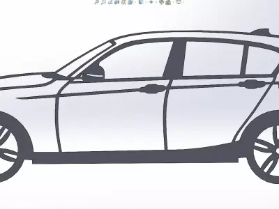 2D Hatchback 116 Sport Car 3D print model