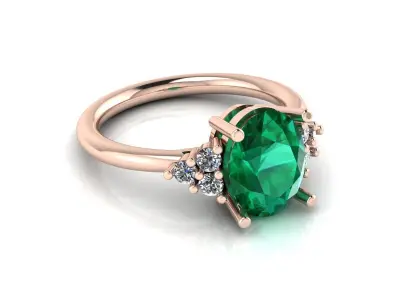 Jewelry Ring Gold 3D print model 8
