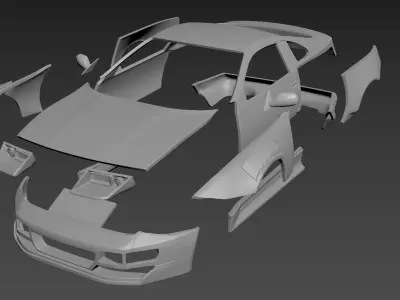 Nissan 300ZX Tuning Body For Print 3D print model