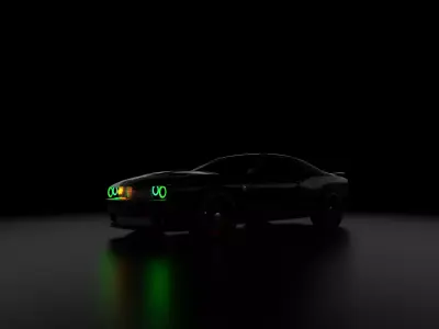 Dodge Challenger Hellcat High Poly Game-Ready Car Mode 3D model